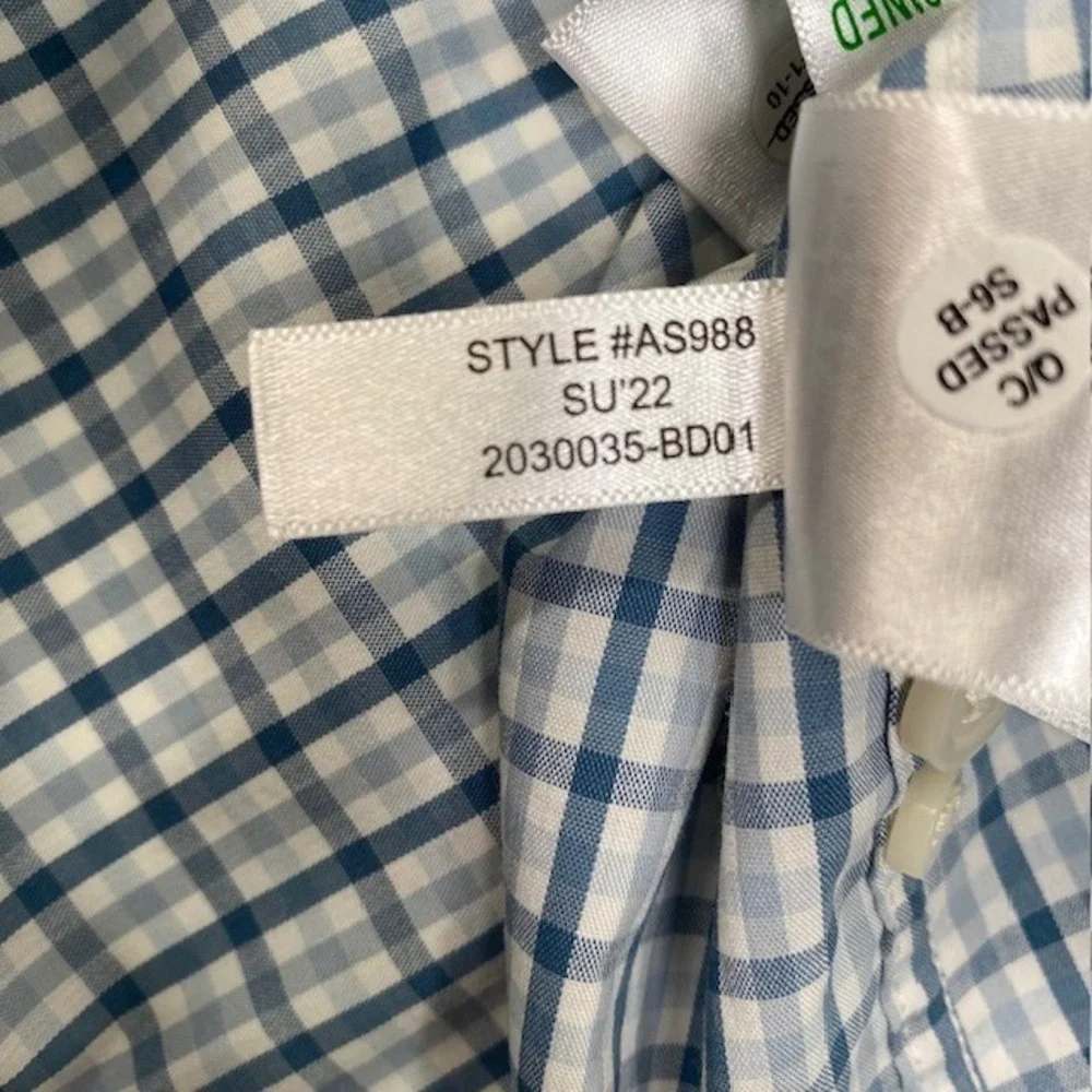 J.Crew Performance Button Down‎ Shirt Slim Fit Plaid Long Sleeve L